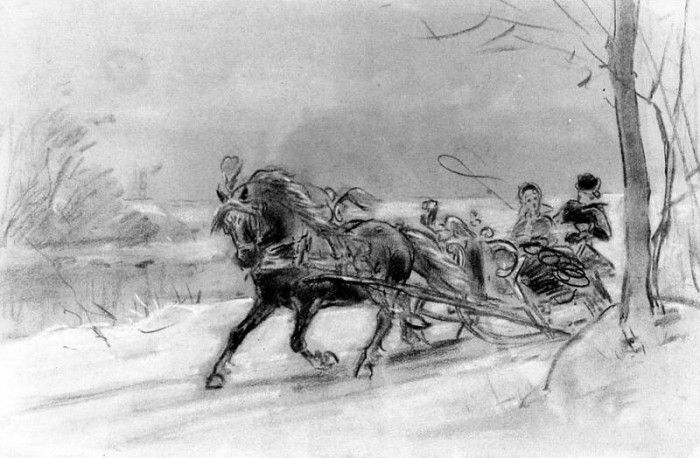 Eerelman Otto Study for sledge ride 43. Eerelman, 