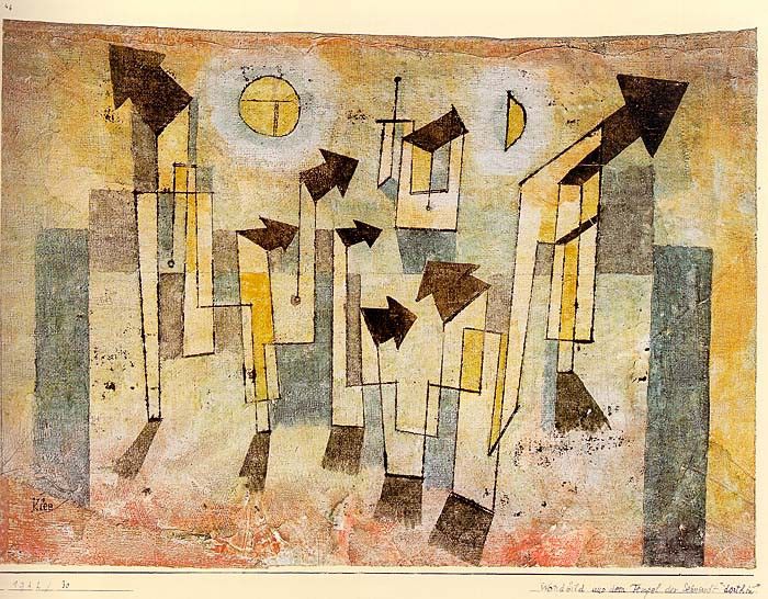 Klee Mural from the Temple of Longing, 1922, watercolor, pri. , 