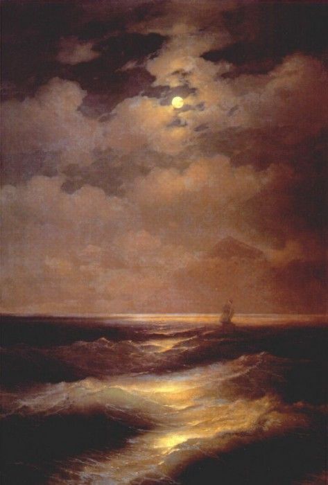 aivazovsky moonlight sea 1878.   