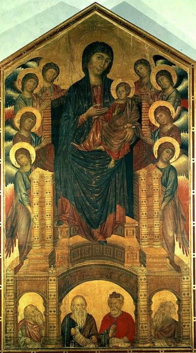 Cimabue Maesta, 1280-85, 385x223 cm, Galleria degli Uffizi, . , Cenni   Pepofirenze