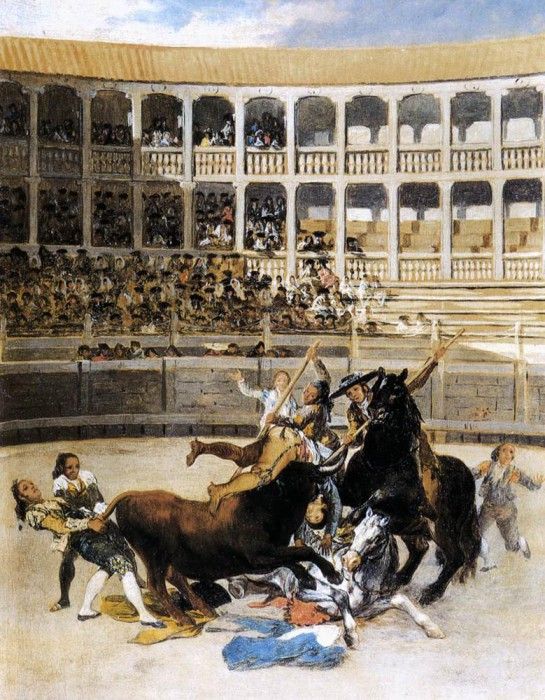 GOYA Francisco de Picador Caught by the Bull.   ,  