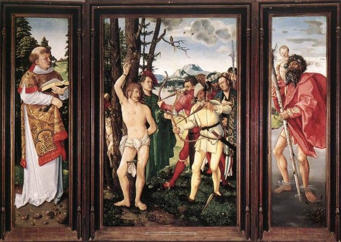 BALDUNG GRIEN Hans St Sebastian Altarpiece.  Grien, 