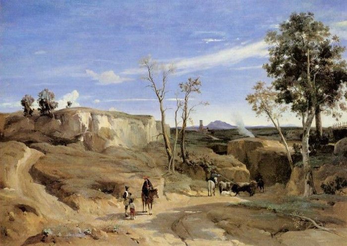 Corot La Cervara the Roman Countryside. , --