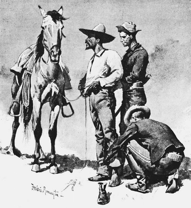 Fr 043 Third Cavalry Trooper, Searching a Suspected Revolutionist FredericRemington sqs. Remington, 