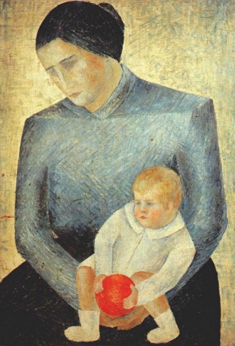 petrova-trotskoia child holding orange c1928. -