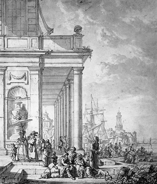 Strij van Abraham View on mediterrian port Sun . Strij, �������� ���