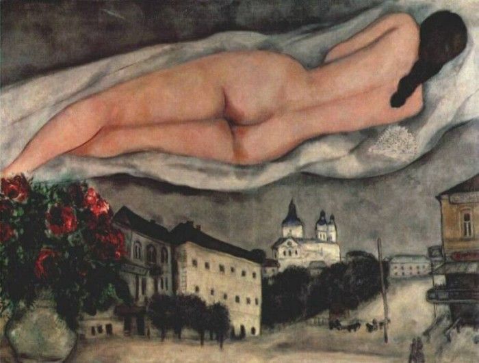 chagall nude over vitebsk 1933. , 