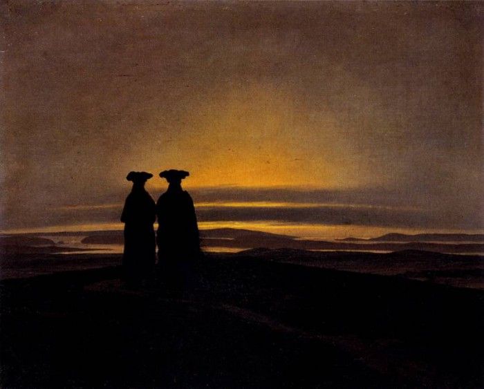 Friedrich Caspar David Sunset. ,  
