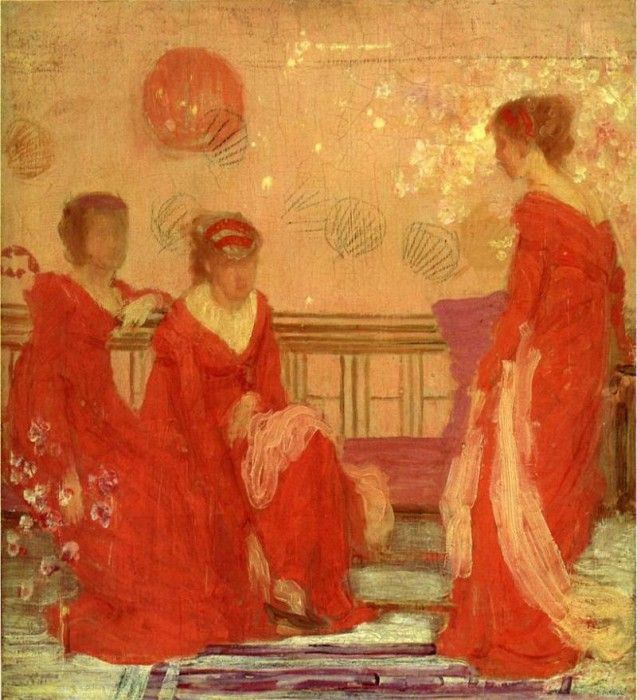 Whistler Harmony in Flesh Colour and Red. ,   