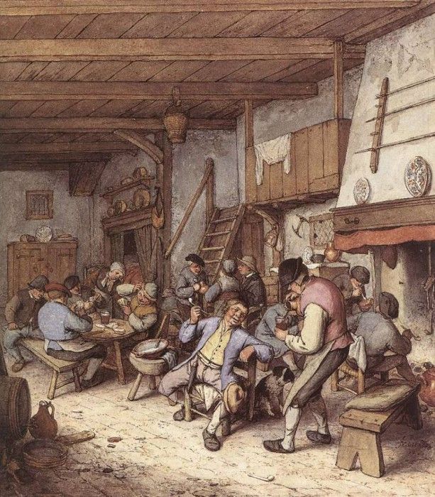 OSTADE Adriaen Jansz van Tavern Interior. ,  