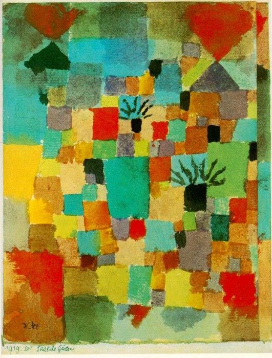 Klee Southern (Tunisian) gardens, 1919, Watercolour, Collect. , 