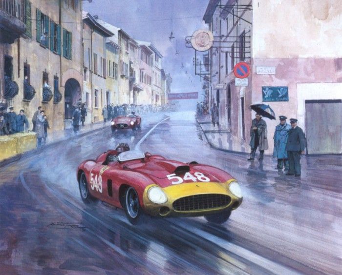 Cma 035 1956 mille miglia eugenio castellotti in ferrari.  