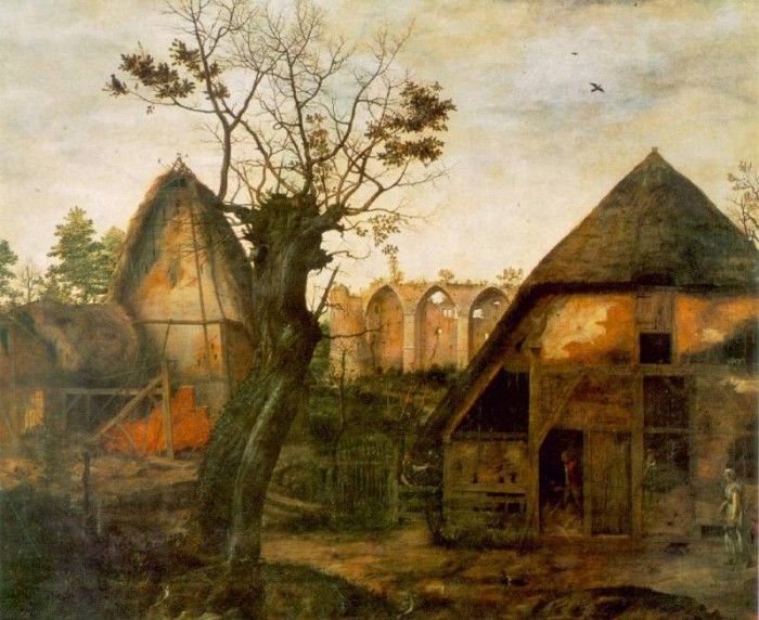 landscape with farm WGA. ,  