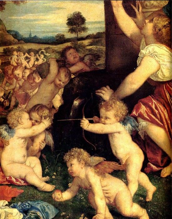 Titian The Worship of Venus 1518 19 detail.  ( )