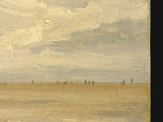 Corot Beach near Etretat, 1872, Detalj 3, NG Washington. , --