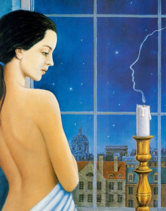 am-Rafal Olbinski La Boheme II[detail]. Olbinski, 