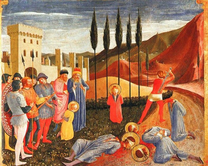Fra Angelico Decapitation of Saints Cosmas & Damian, from th. ,    F