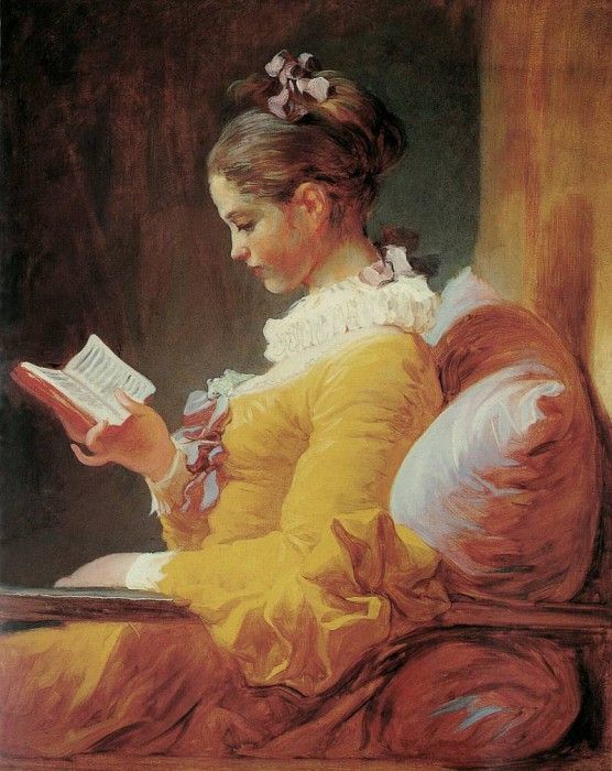 Fragonard Jean Honore Young girl reading. ,  