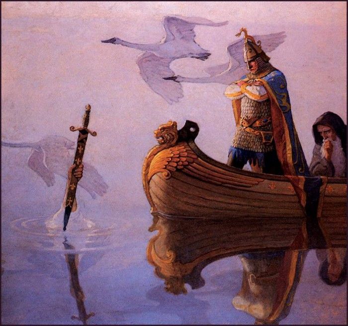 bs-fa- N C Wyeth- From The Boys King Arthur. ,  