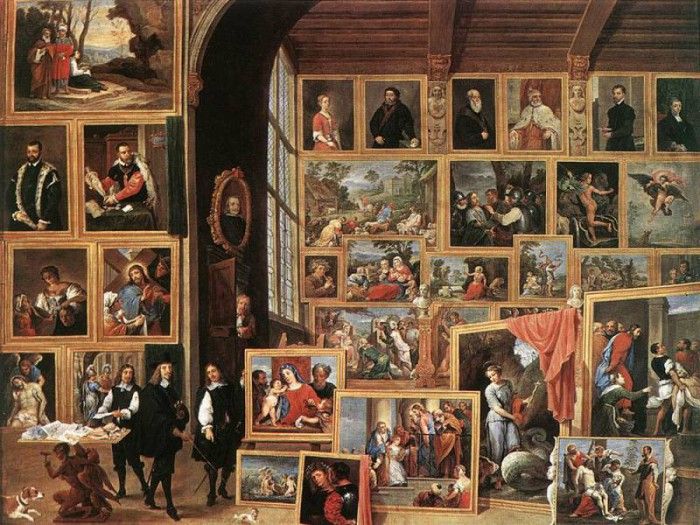 TENIERS David the Younger The Gallery Of Archduke Leopold In Brussels 1640. ,  