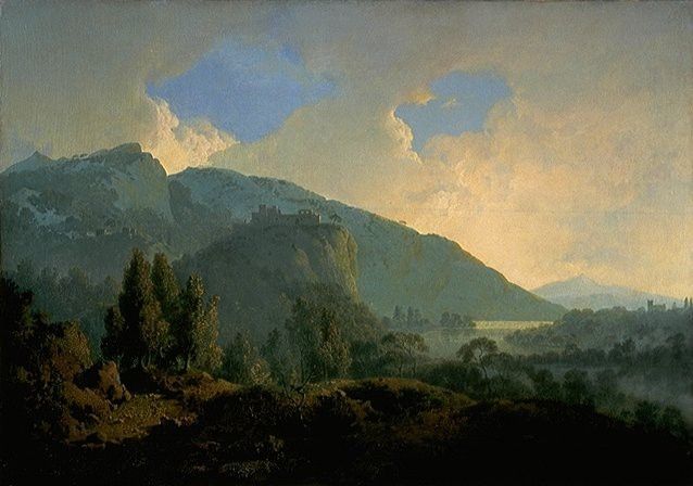 1790 An Italian Landscape with Mountains and a River. , 