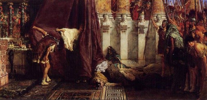 Alma Tadema Ave Caesar! Io Saturnalia!. - 