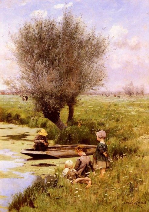 Claus Emile Afternoon Along The River. , 