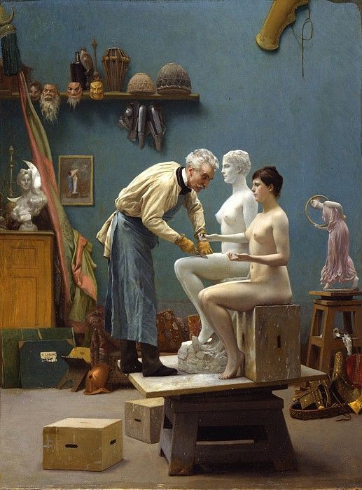 Working In Marble or The Artist Sculpting Tanagra 1890 Oil on canvas 19 505 x 394 cm. �����, ���-����