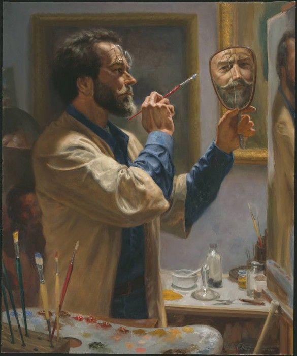 Elliott Virgil Self Portrait with Two Mirrors. , 