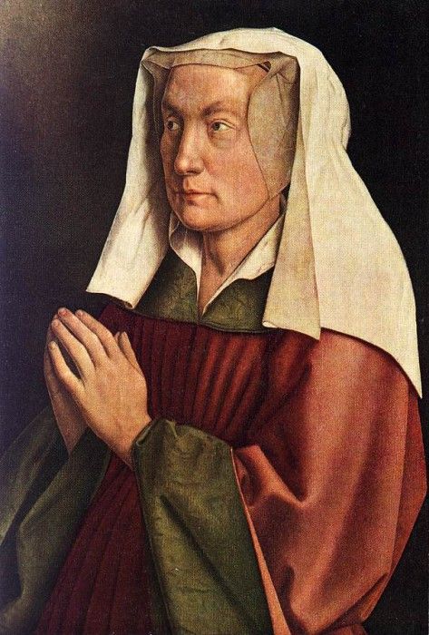 Eyck Jan van The Ghent Altarpiece The Donor-s Wife detail. ,  