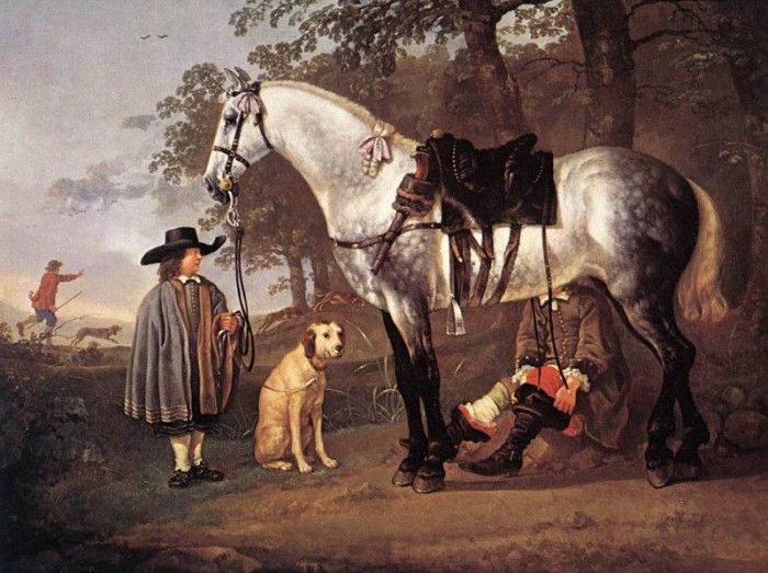 CUYP Aelbert Grey Horse In A Landscape. , Aelbert