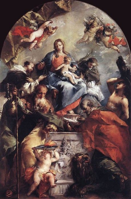 GUARDI Gianantonio Madonna and Child with Saints. ,  