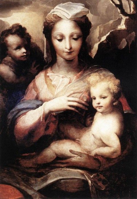 BECCAFUMI Domenico Madonna With The Infant Christ And St John The Baptist. , 