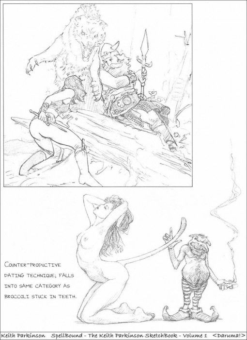 05 Daruma!  Keith Parkinson  SpellBound SketchBook Vol 1. , 