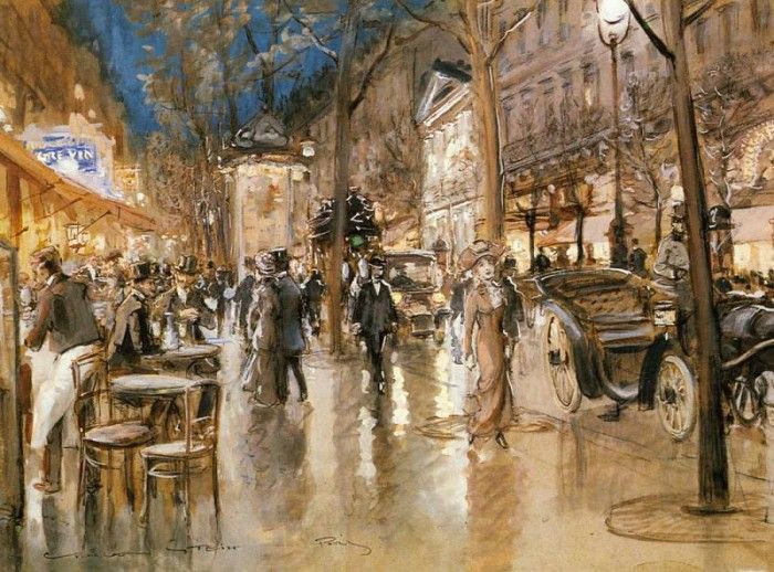 Stein Georges Evening On A Parisian Boulevard. , 