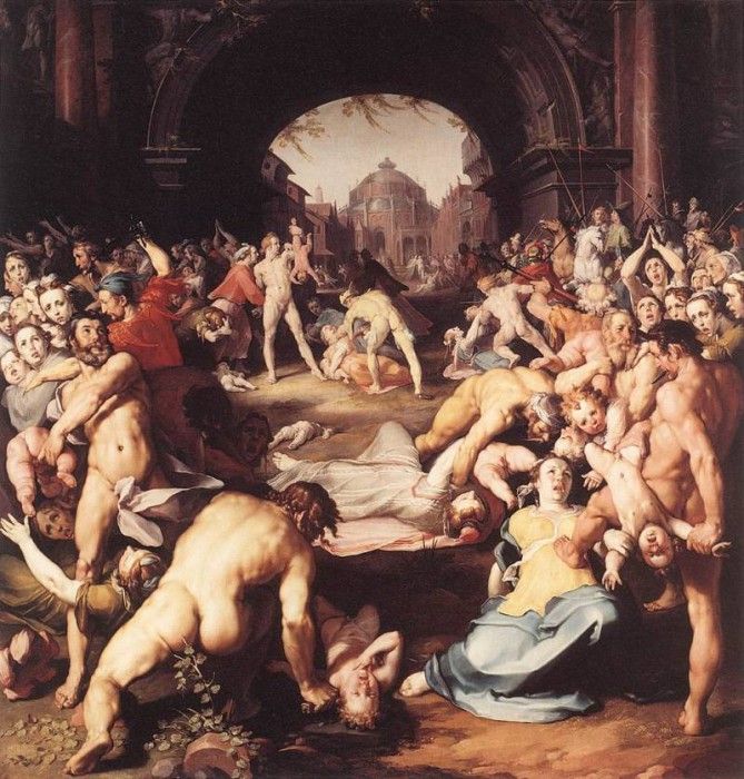 CORNELIS VAN HAARLEM Massacre Of The Innocents 1591. Cornelisz,   