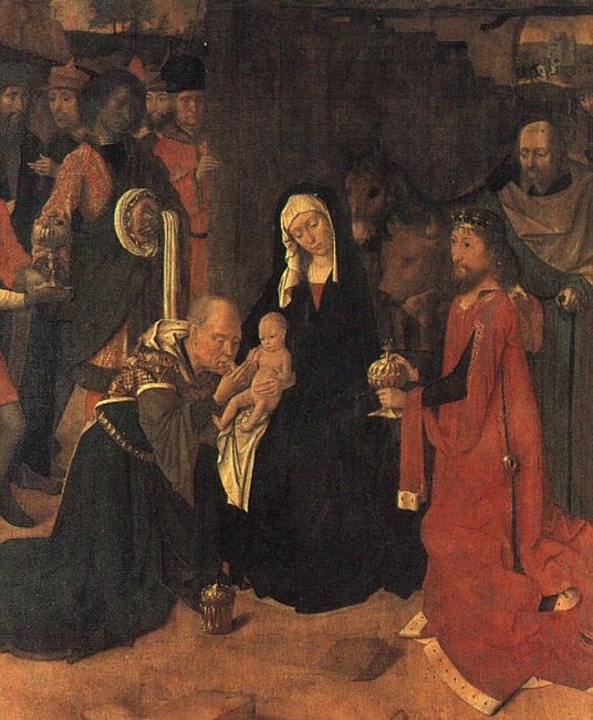 David,G. The Adoration of the Magi, 1490, watercolor on canv. , 