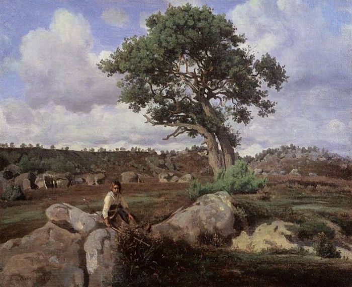 Corot Fontainebleau -The Raging One-. , --