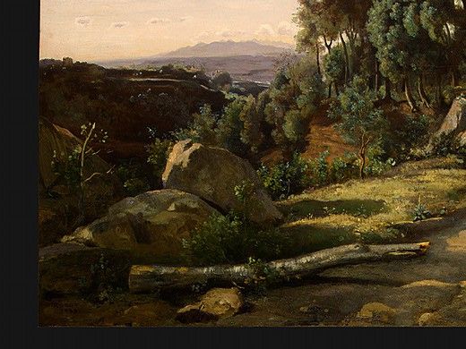 Corot A View near Volterra, 1838, Detalj 4, NG Washington. , --