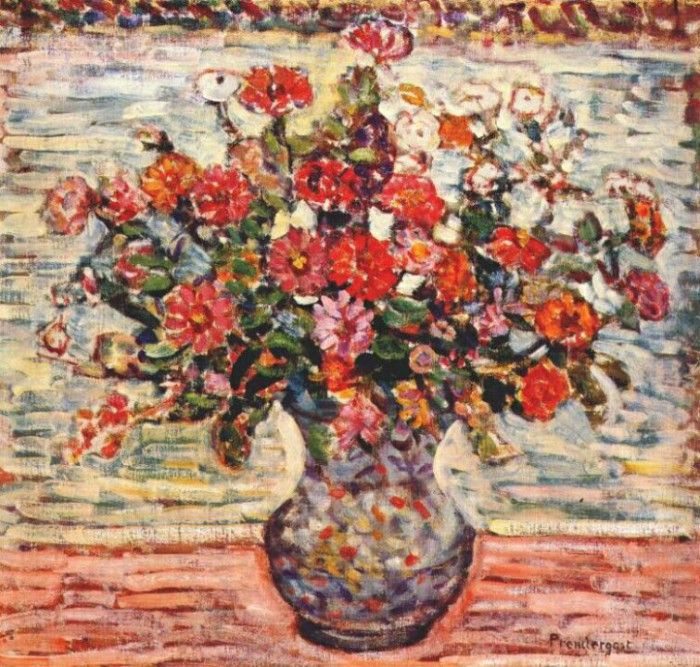 prendergast flowers in a vase c1917. , 