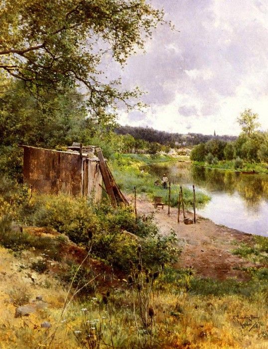 Sanchez Perrier Emilio On The River Bank. , Perrier 