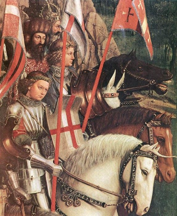 Eyck Jan van The Ghent Altarpiece The Soldiers of Christ detail. ,  