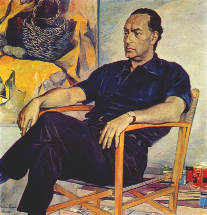 korin portrait of renato guttuso 1961. 