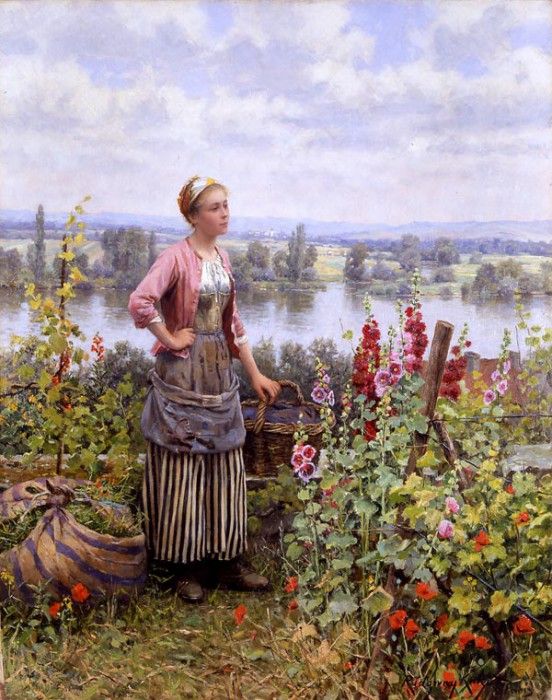 Maria on the Terrace with a Bundle of Grass. ,  