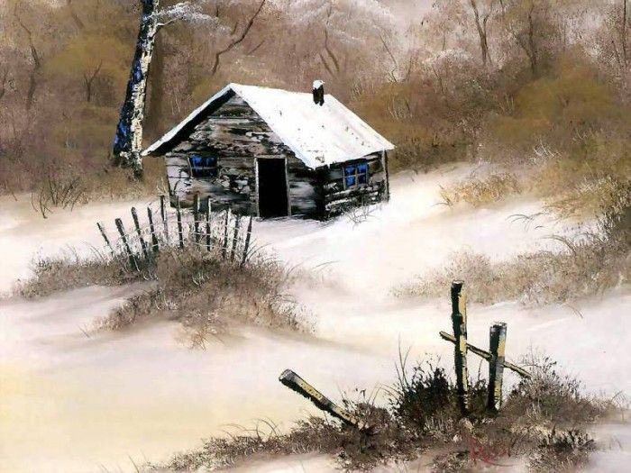 bob ross csg027 winter cabin. , 