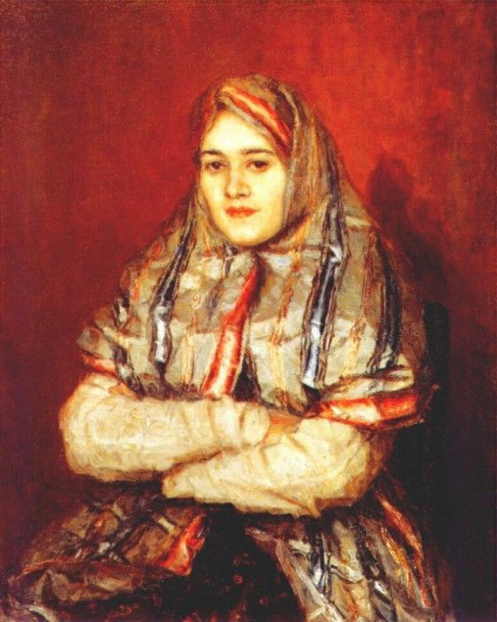 surikov a townswoman (alexandra yemelyanova) 1902. , 