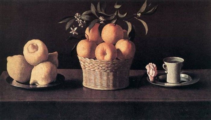 Still life with Lemons Oranges and Rose WGA. ,  