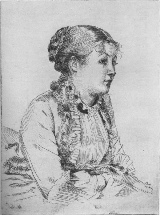 Tissot Portrait de femme. Tissot Jacques Joseph