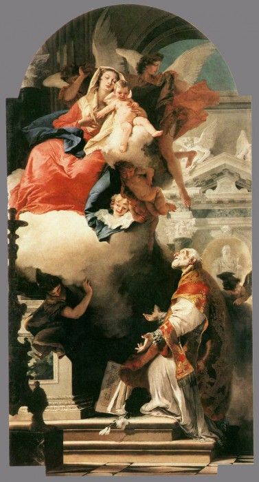 Tiepolo The Virgin Appearing to St Philip Neri. ,  