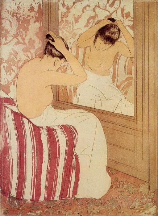 Cassatt Mary The Coiffure study.  